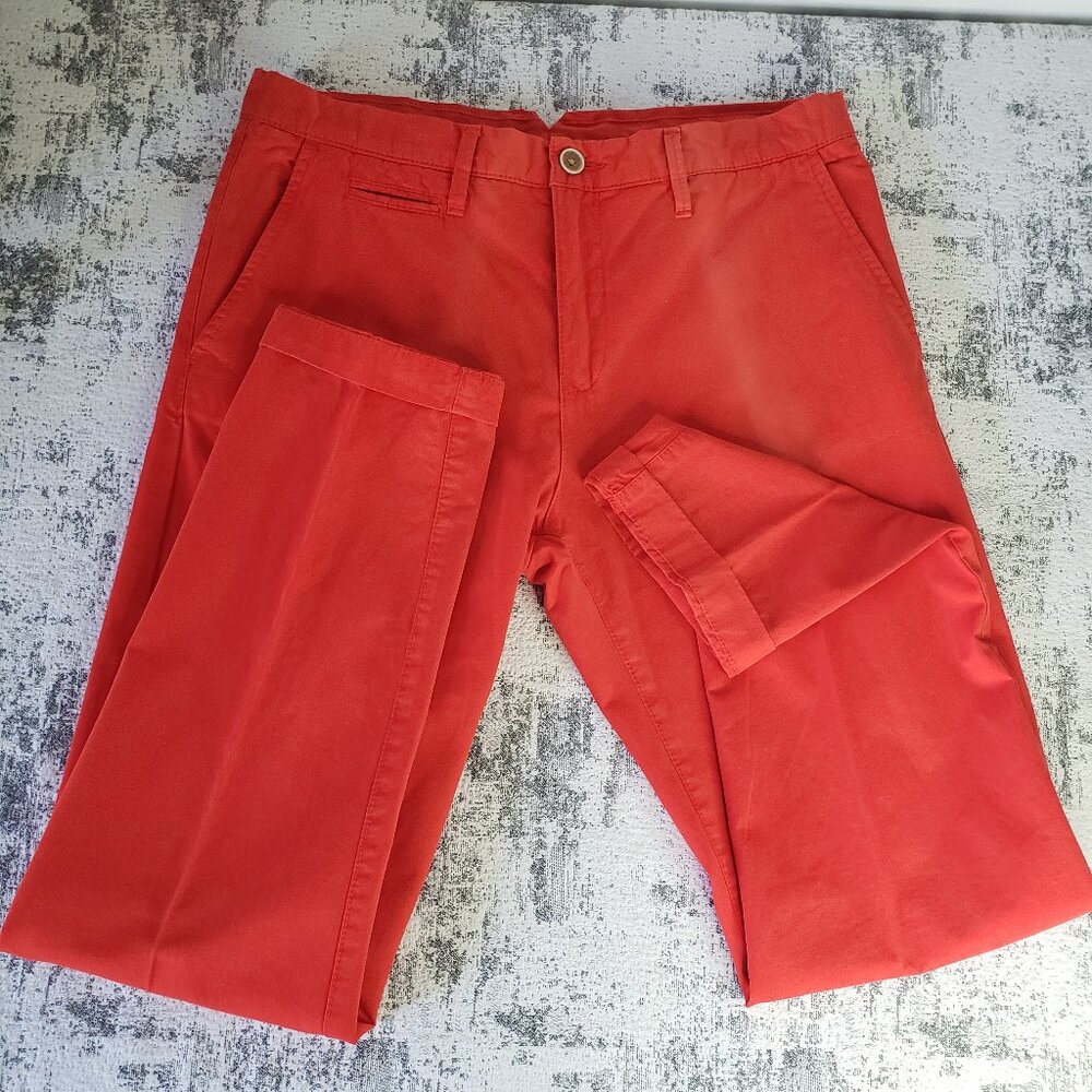 Red Esprit Dress pants with rollup bottom cuff *read notes*